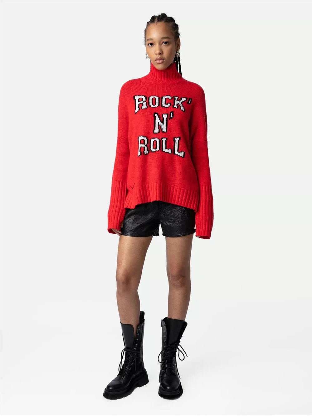 ZADIG & VOLTAIRE | Alma Rock & Roll Merino Wool Turtleneck Sweater